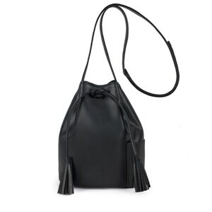 Nikki Reed x Freedom of Animals Black Mini Bucket Bag